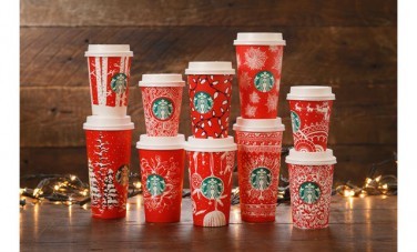 【スターバックス】10種類の“Starbucks Red Holiday Cups”が世界の店舗に一斉登場